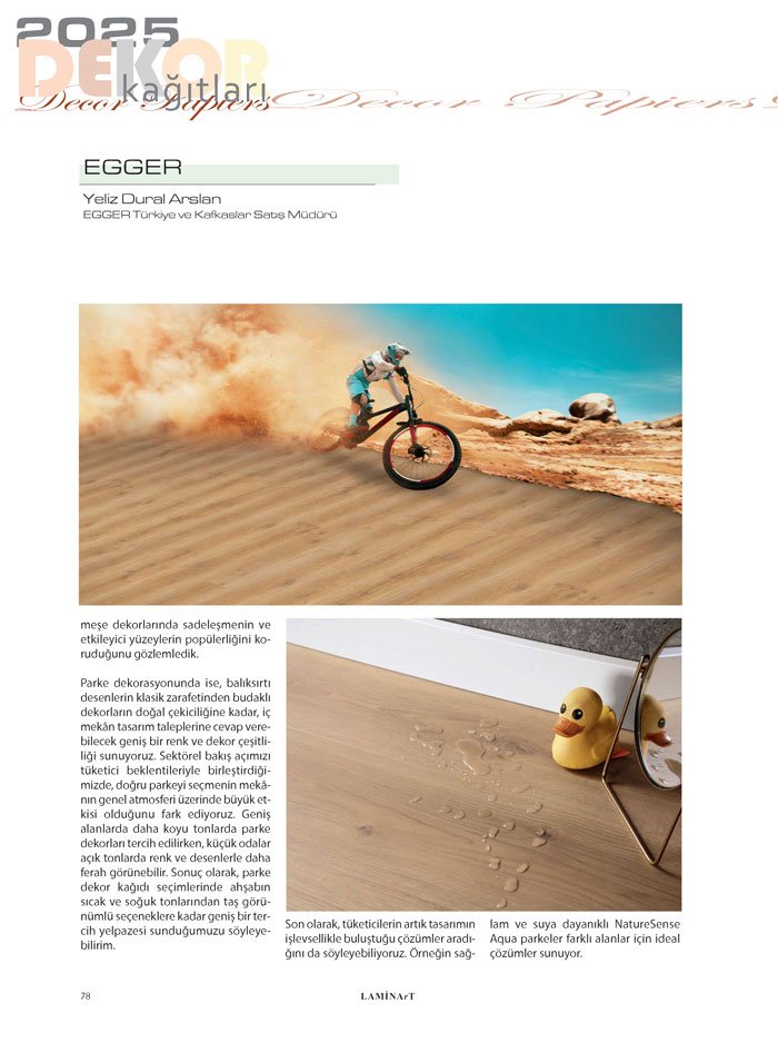 Laminart Dergisi-Dosya:  Dekor Kağıtları 2025-Egger
