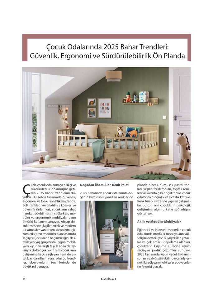 Laminart dergisi Firma haber Çilek Mobilya