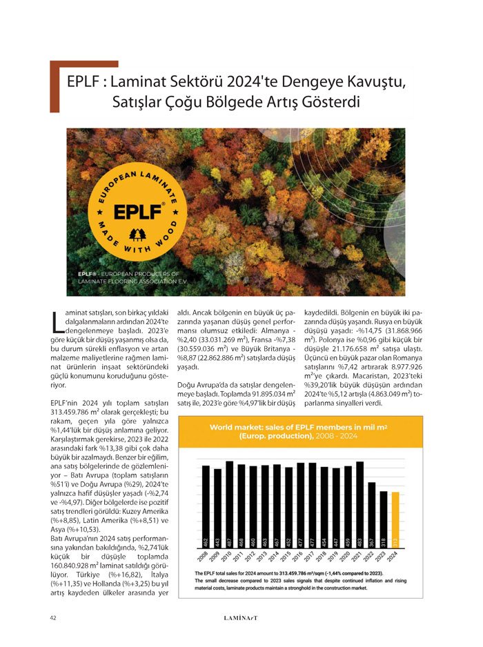 Laminart dergisi Firma Haber EPLF