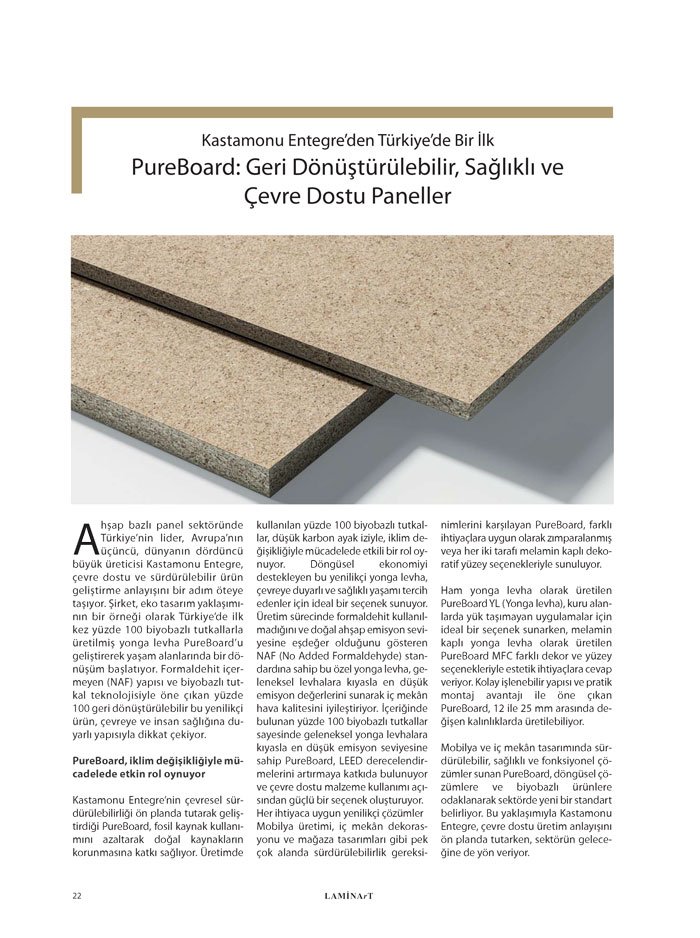 Laminart dergisi Firma Haber Kastamonu Entegre 