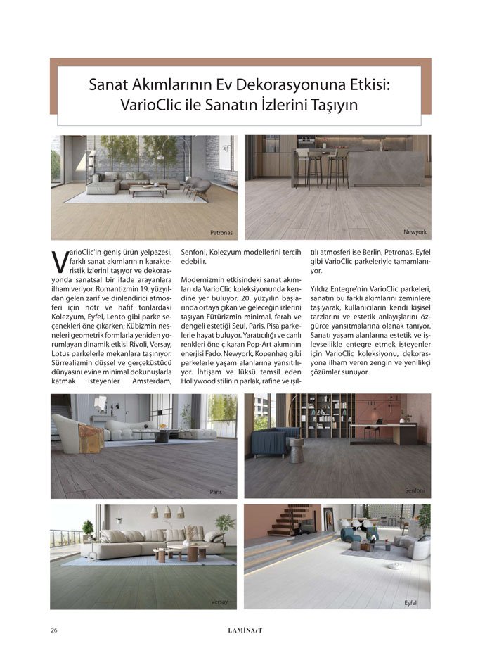 Laminart dergisi Firma Haber Yıldız entegre Varioclic