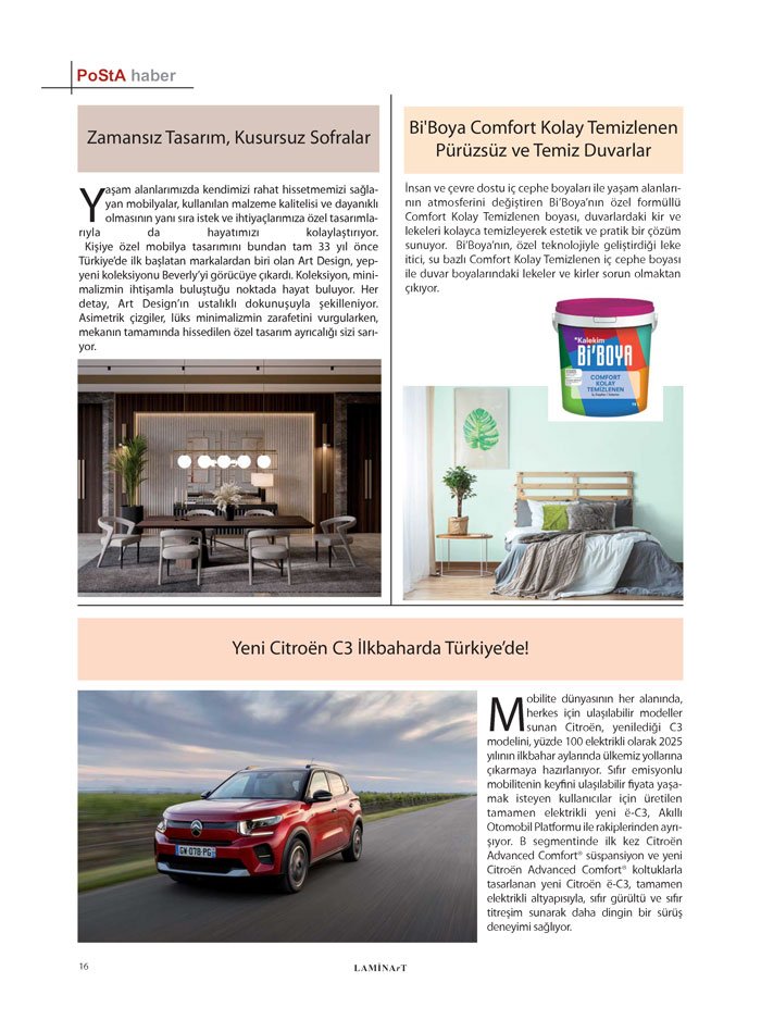 Laminart Dergisi Posta Haberler