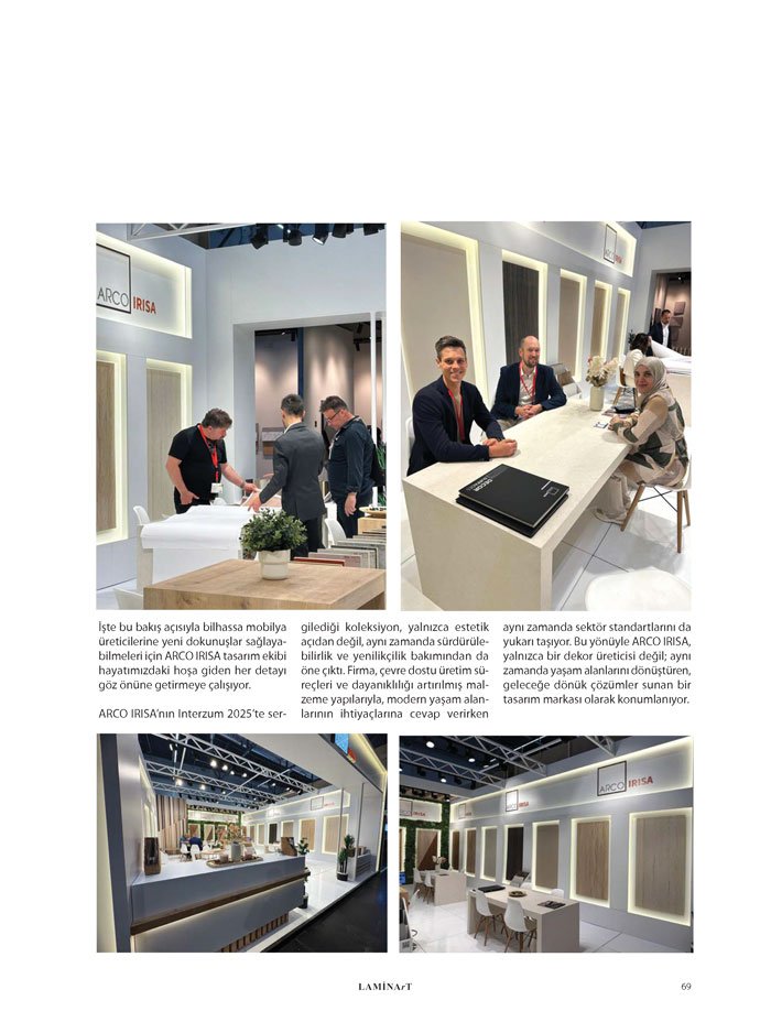 Laminart Dergisi-Dosya:  İnterzum 2025 Fuar Değerlendirmeleri-Arco İrisa
