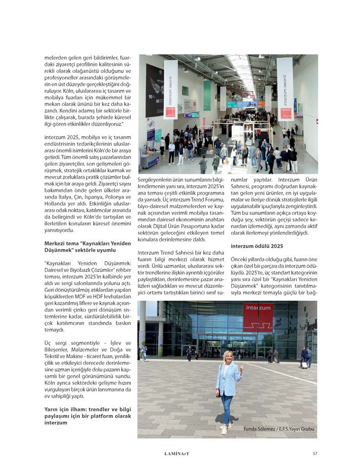 Laminart Dergisi Dosya: İnterzum Fuarı 2025 izlenimleri