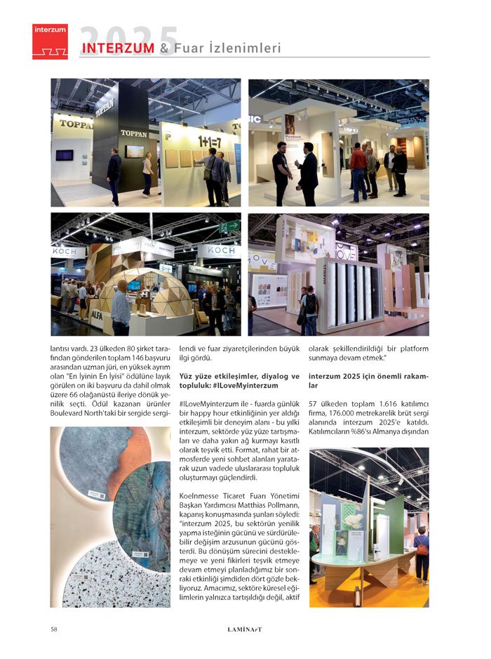 Laminart Dergisi-Dosya:  İnterzum 2025 Fuar İzlenimleri