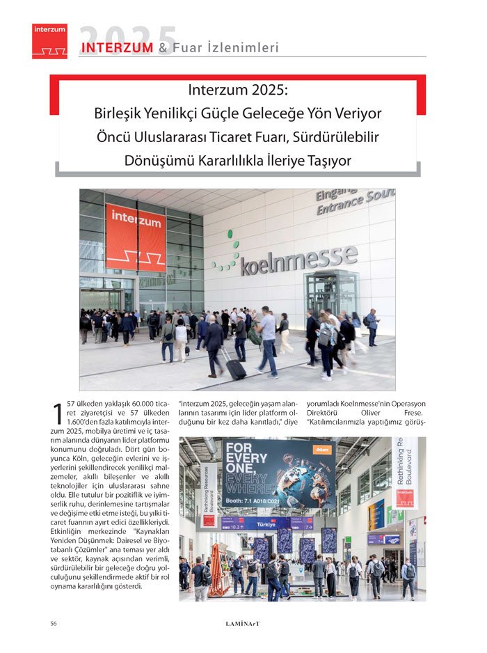 Laminart Dergisi Dosya: İnterzum Fuarı 2025 izlenimleri