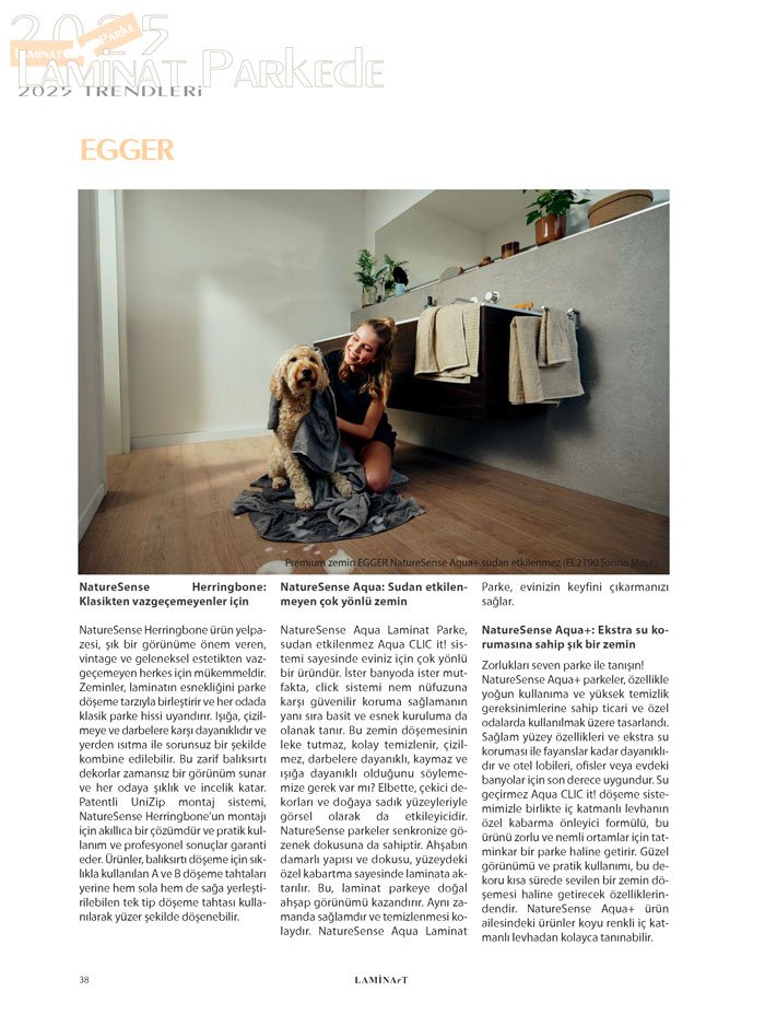 Laminart Dergisi-Dosya: Laminat Parke 2025-Egger
