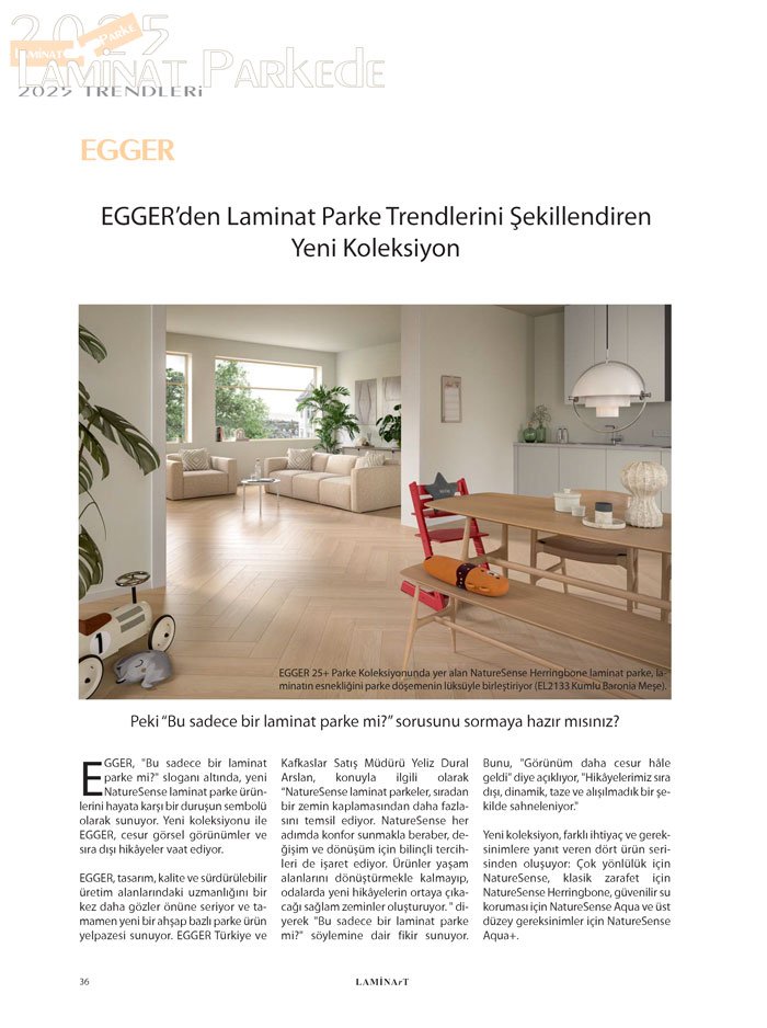 Laminart Dergisi Dosya: Laminat Parkede 2025 Trendleri