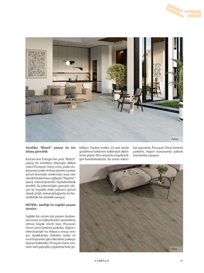 Laminart Dergisi-Dosya: Laminat Parke 2025-Kastamonu Entegre