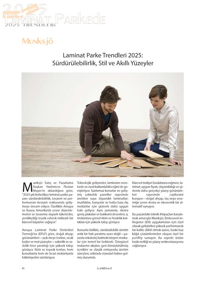 Laminart Dergisi Dosya: Laminat Parkede 2025 Trendleri