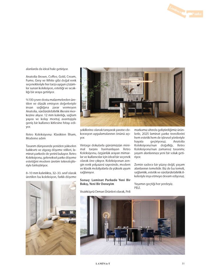 Laminart Dergisi-Dosya: Laminat Parke 2025-VezirKöprü