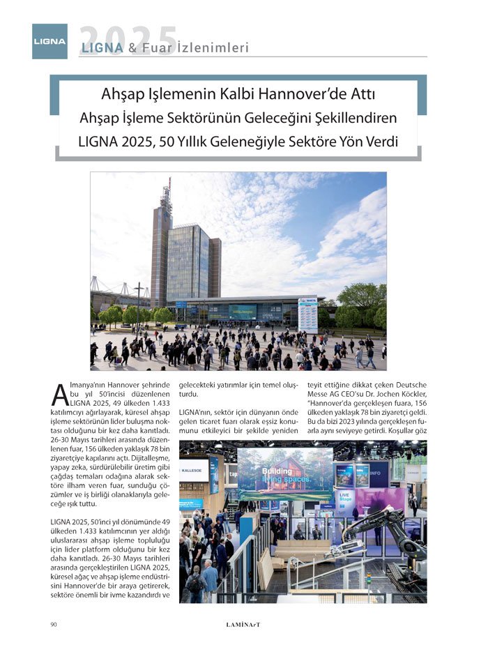Laminart Dergisi-Dosya:  Ligna 2025 Fuar İzlenimleri