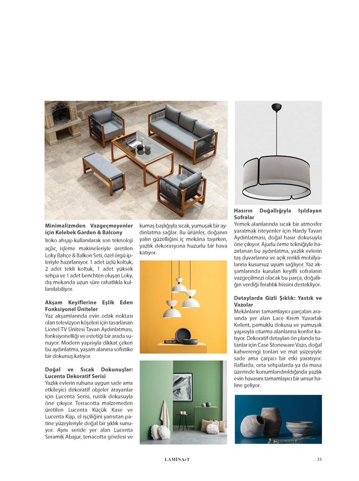 Laminart Dergisi Firma Haberler-Kelebek mobilya